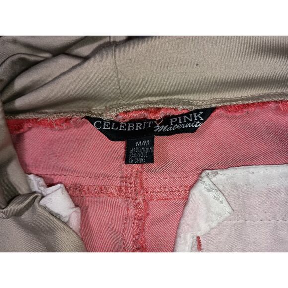 CELEBRITY PINK, Orange Maternity Shorts, Size M - Picture 4 of 4